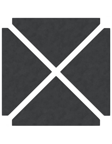 Piastre per Parasole 4 pz in Granito Triangolare 14 kg Nero
