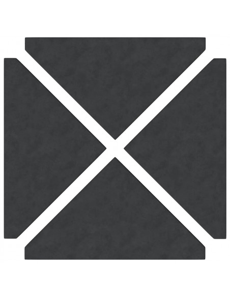 Piastre per Parasole 4 pz in Granito Triangolare 14 kg Nero