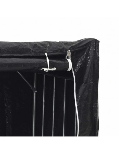 Rastrelliera Legna con Copertura Antipioggia Acciaio Zincato