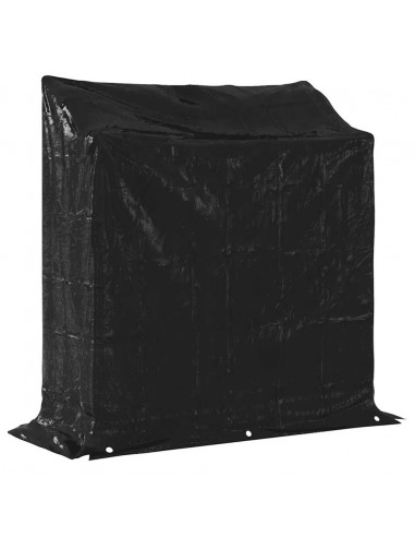 Rastrelliera Legna con Copertura Antipioggia Acciaio Zincato