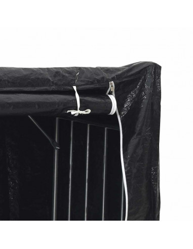 Rastrelliera Legna con Copertura Antipioggia Acciaio Zincato