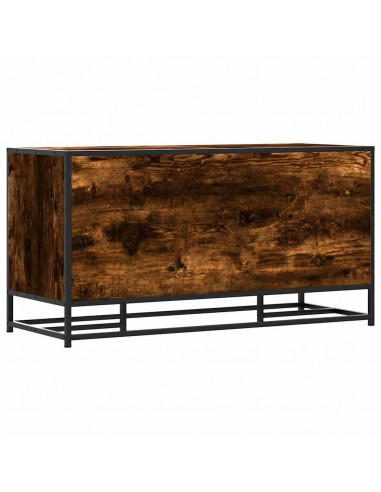 Scarpiera in Rovere Fumo 100x40x53,5 cm in Truciolato e Metallo