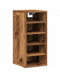Scarpiera Legno Antico 32x35x70 cm in Legno Multistrato
