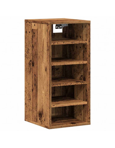 Scarpiera Legno Antico 32x35x70 cm in Legno Multistrato