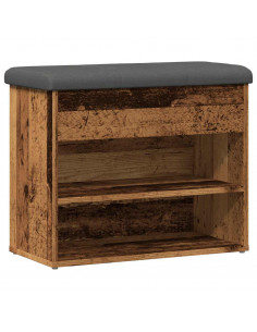 Scarpiera Legno Antico 62x32x50 cm in Legno Multistrato
