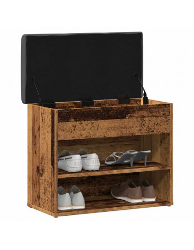 Scarpiera Legno Antico 62x32x50 cm in Legno Multistrato