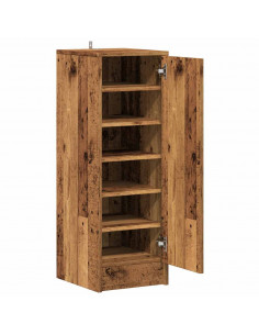 Scarpiera Legno Vecchio 32x35x92 cm in Legno Multistrato