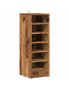 Scarpiera Legno Vecchio 32x35x92 cm in Legno Multistrato