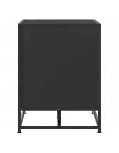 Scarpiera Nera 100x40x53,5 cm in Truciolato e Metallo