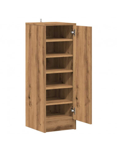 Scarpiera Rovere Artigianale 32x35x92 cm in Legno Multistrato