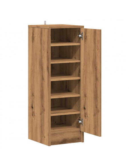 Scarpiera Rovere Artigianale 32x35x92 cm in Legno Multistrato
