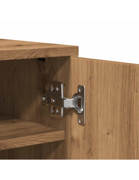 Scarpiera Rovere Artigianale 32x35x92 cm in Legno Multistrato