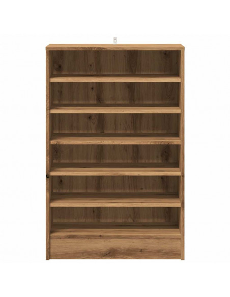 Scarpiera Rovere Artigianale 60x35x92 cm in Legno Multistrato