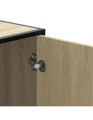 Scarpiera Sonoma Rovere 100x40x53,5 cm in Truciolato e Metallo