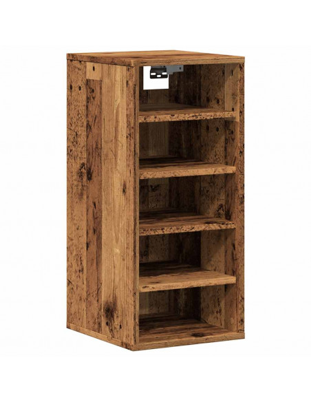 Scarpiere 2 pz Legno Antico 32x35x70 cm in Legno Multistrato