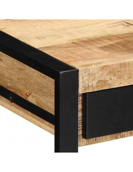 Scrivania 100x50x75 cm in Legno Massello di Mango Grezzo