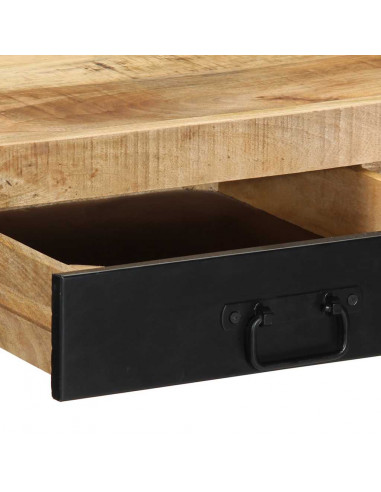 Scrivania 100x50x75 cm in Legno Massello di Mango Grezzo