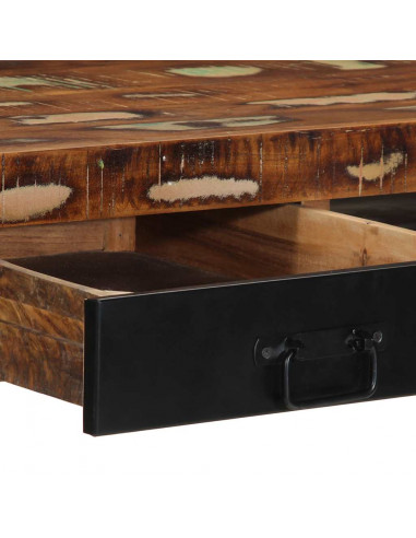 Scrivania Multicolore 100x50x75 cm in Legno Massello Recupero