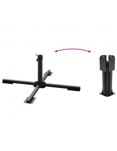 Set Base per Ombrellone da Giardino 5 pz in Granito e Acciaio