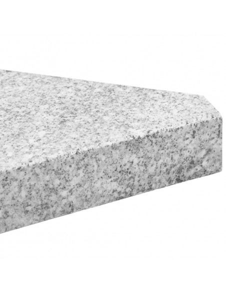 Set Base per Ombrellone da Giardino 5 pz in Granito e Acciaio