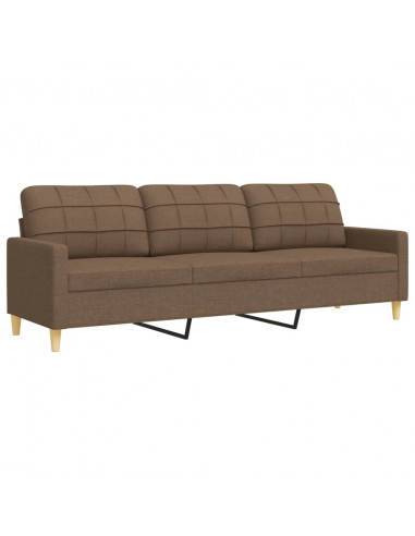 Set di Divani 2 pz Marrone in Tessuto