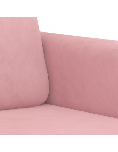 Set di Divani 2 pz Rosa in Velluto