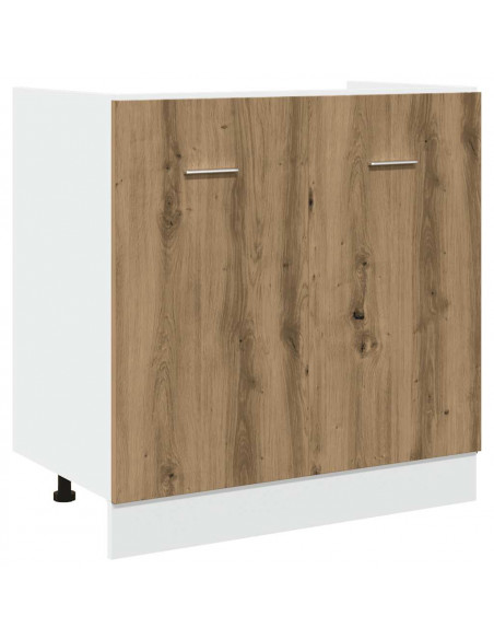 Set di Mobili da Cucina 11 pz Rovere Artigianale Truciolato