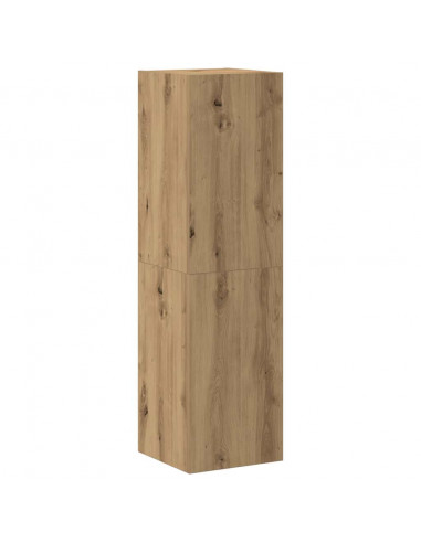 Set Mobile TV 3 pz Montato a Parete Rovere in Truciolato