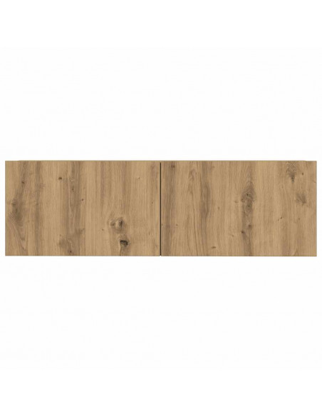 Set Mobile TV 5 pz Montato a Parete Rovere in Legno Multistrato