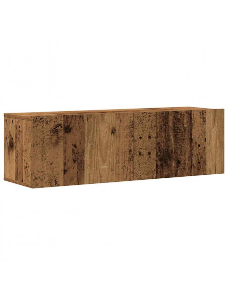 Set Mobile TV 6 pz Montato a Parete Legno Antico in Truciolato