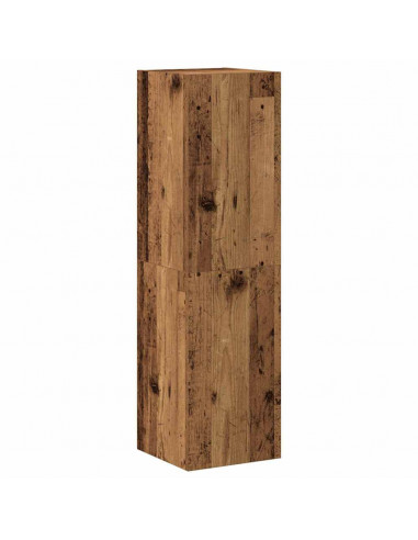 Set Mobile TV 6 pz Montato a Parete Legno Antico in Truciolato