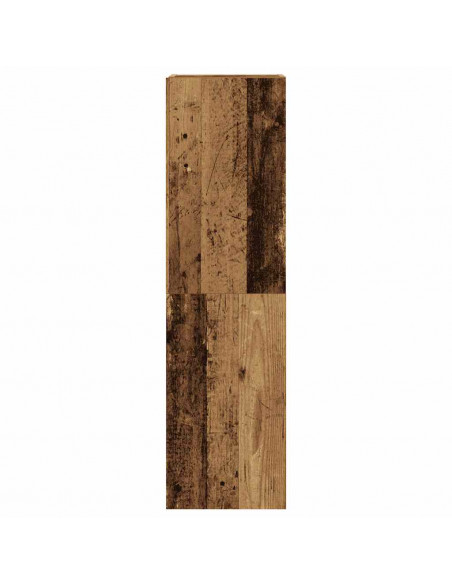 Set Mobile TV 8 pz Montato a Parete Legno Antico in Truciolato