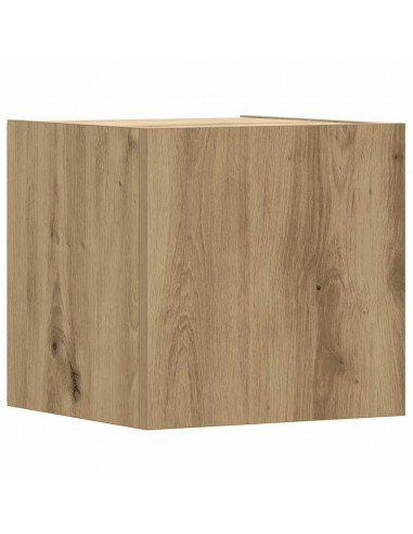 Set Mobile TV 8 pz Montato a Parete Rovere in Legno Multistrato