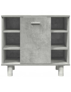 Set Mobili da Bagno 3 pz Grigio Cemento in Legno Multistrato