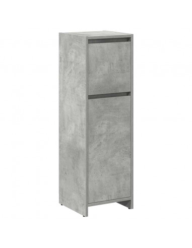 Set Mobili da Bagno 3 pz Grigio Cemento in Legno Multistrato