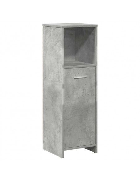 Set Mobili da Bagno 3 pz Grigio Cemento in Legno Multistrato