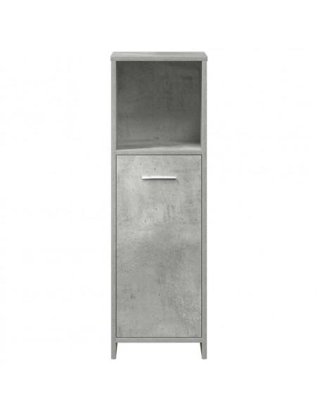 Set Mobili da Bagno 3 pz Grigio Cemento in Legno Multistrato