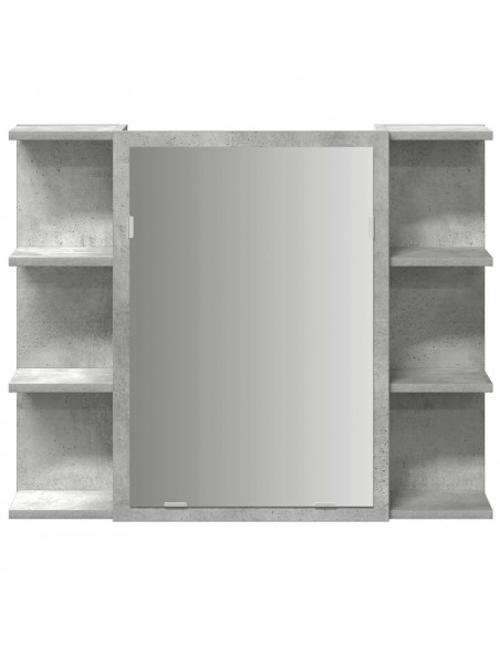 Set Mobili da Bagno 3 pz Grigio Cemento in Legno Multistrato