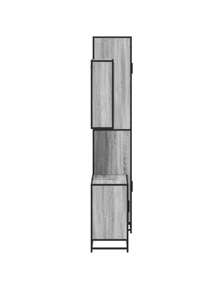 Set Mobili da Bagno 3 pz Grigio Sonoma in Legno Multistrato