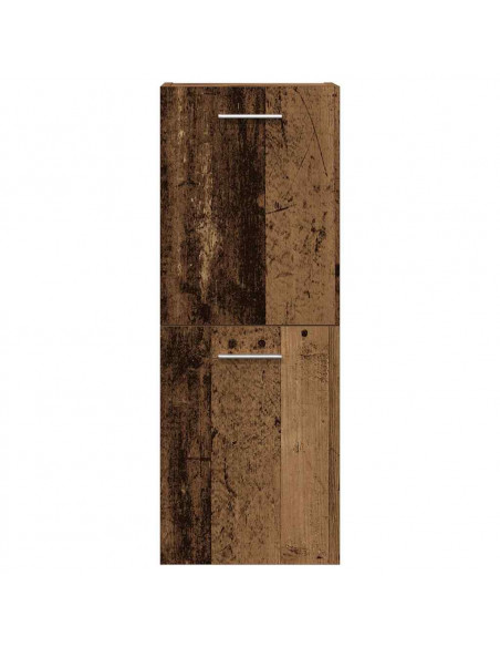 Set Mobili da Bagno 3 pz Legno Antico in Legno Multistrato
