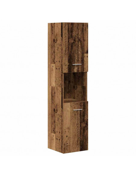 Set Mobili da Bagno 3 pz Legno Antico in Legno Multistrato