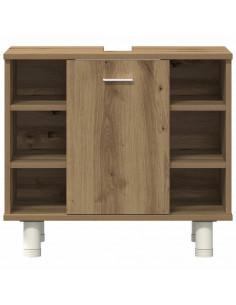 Set Mobili da Bagno 3 pz Rovere Artigianale Legno Multistrato