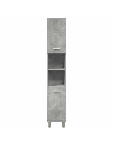 Set Mobili da Bagno 4 pz Grigio Cemento in Legno Multistrato