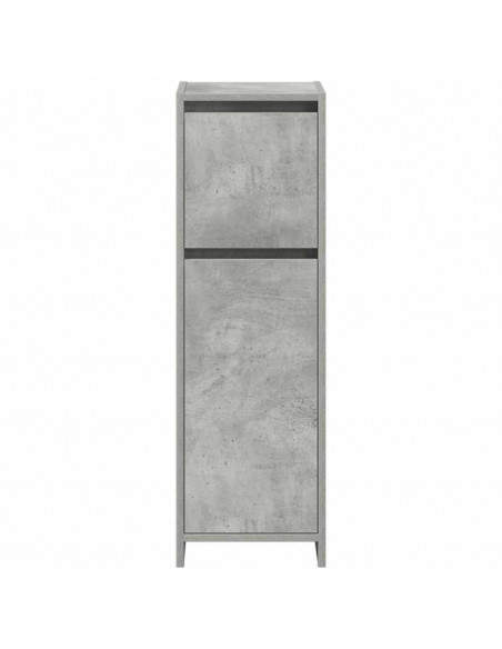 Set Mobili da Bagno 4 pz Grigio Cemento in Legno Multistrato