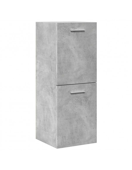 Set Mobili da Bagno 4 pz Grigio Cemento in Legno Multistrato