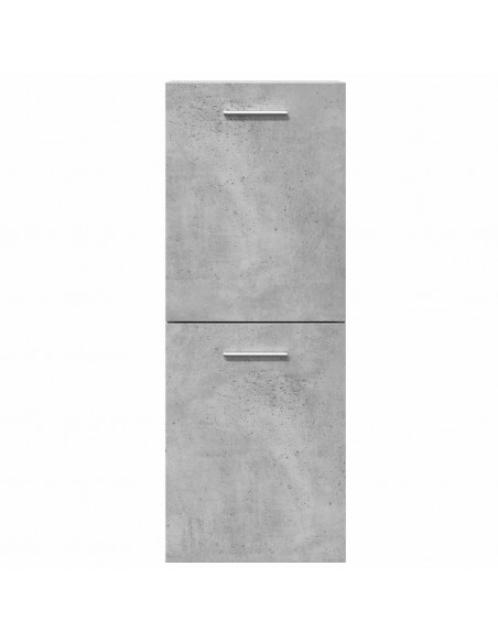 Set Mobili da Bagno 4 pz Grigio Cemento in Legno Multistrato