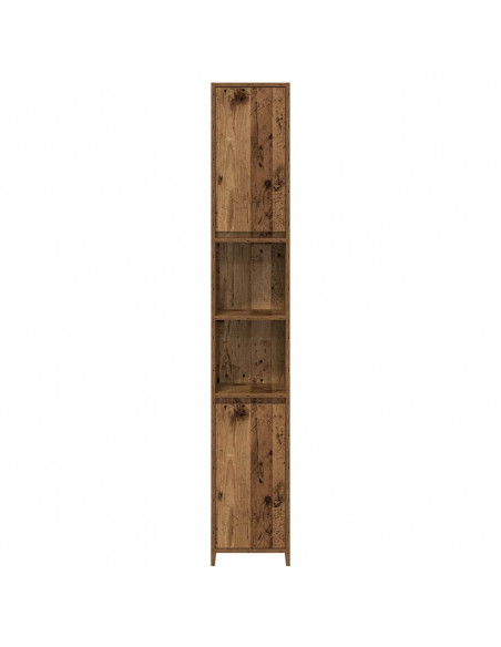 Set Mobili da Bagno 4 pz Legno Antico in Legno Multistrato