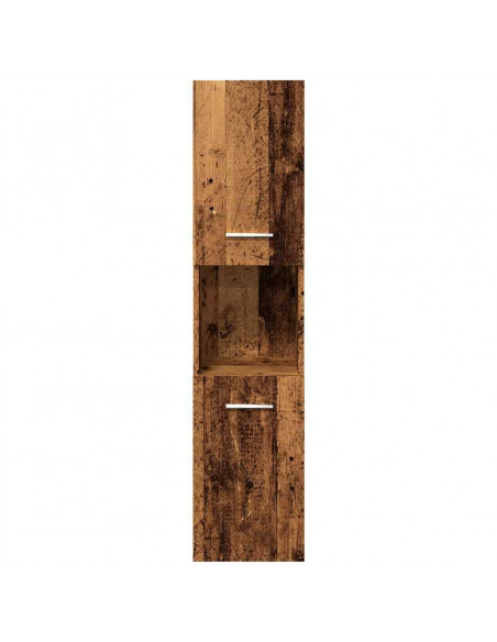 Set Mobili da Bagno 4 pz Legno Antico in Legno Multistrato