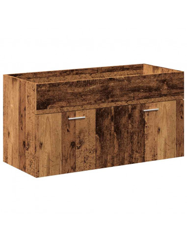 Set Mobili da Bagno 4 pz Legno Antico in Legno Multistrato