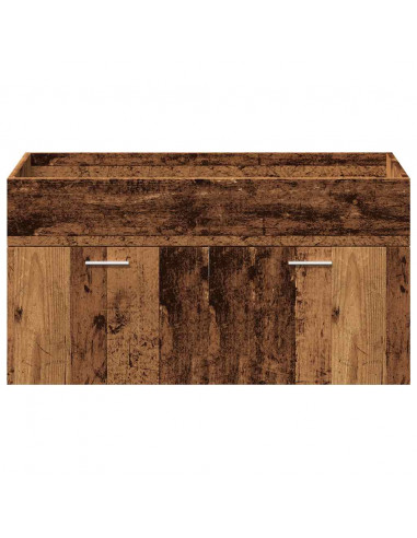 Set Mobili da Bagno 4 pz Legno Antico in Legno Multistrato